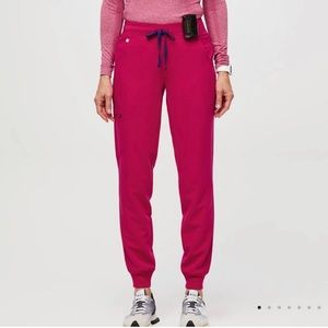 NWT - FIGS High Waisted Zamora Jogger Scrub Pants Ultra Rose Large